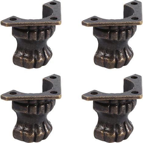 d angle en laiton antique pour pieds de meubles lot de 4 (1/5)