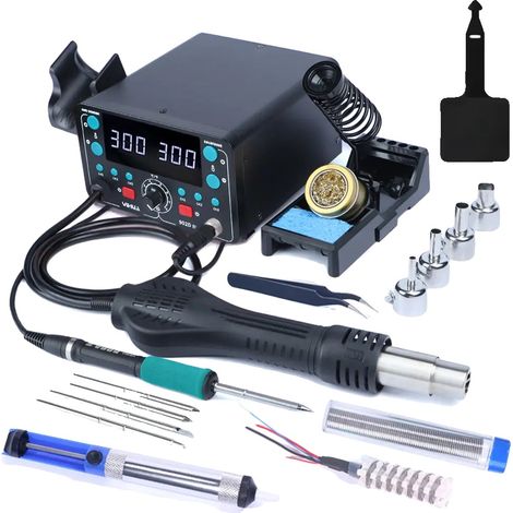 Station de soudage, Chauffage rapide, Affichage LCD, Paquet 5 Vente Chaude, 220V EU-c (1/2)