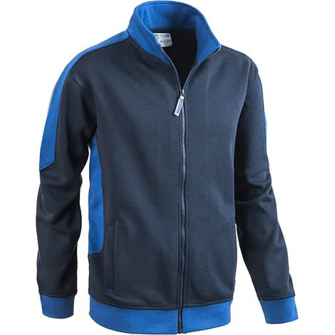 FELPA FULL ZIP MIXER BLU NAVY/ROY.