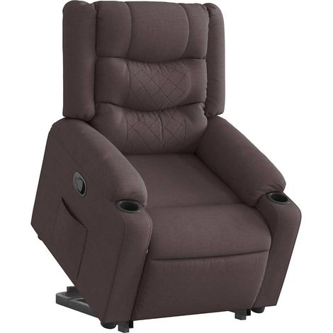 Fauteuil inclinable-Chaise de relaxation-Fauteuil Relax marron foncé tissu 492188 (1/5)