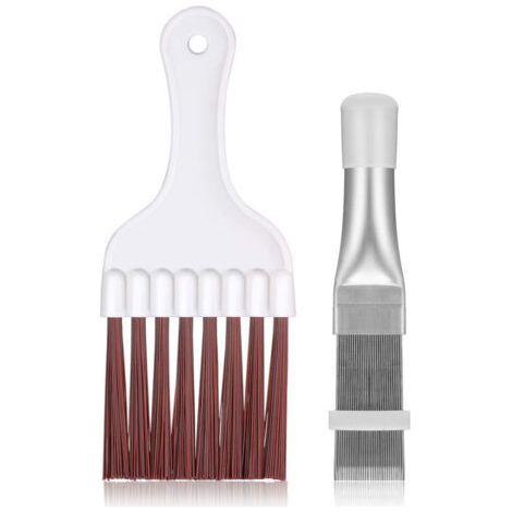Stainless steel fin comb condenser cleaning brush radiator fin tool 25 cm professional HVAC maintenance repair kit (1/5)