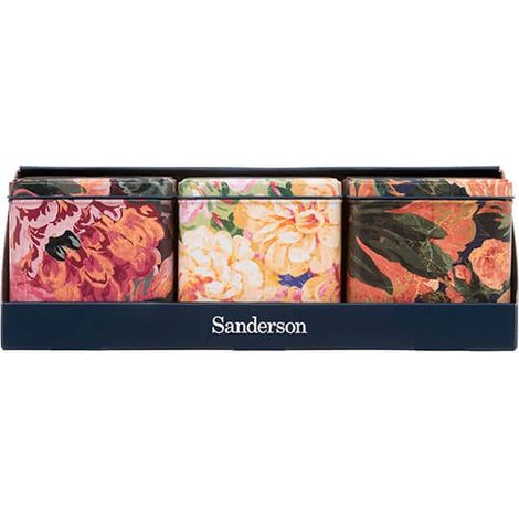Sanderson Very Rose & Peony Set of 3 Square Caddies Display Box (1/2)