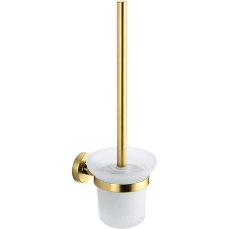 kielle Oudee - Wand-WC-Bürste mit Halter, milchglas/gebürstetes gold 40502036 (1/5)