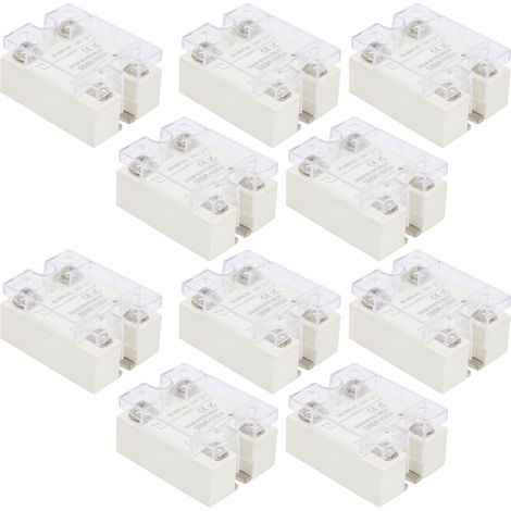 10 Stück Halbleiterrelais (SSR) für Temperaturregler (Gleichstrom- und Wechselstromsteuerung) GSSR-100DA 100A (1/5)