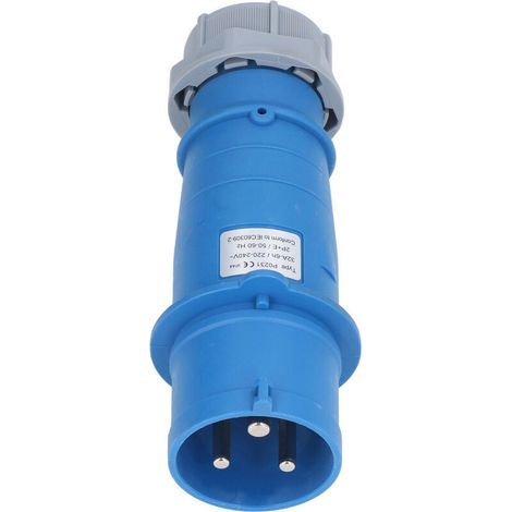 Prise industrielle étanche IP44 32A 2P+E 220-240V en laiton pour aviation (1/5)