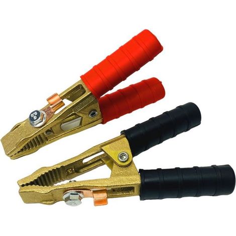 Kit 2 pinces pro(+ et -) en laiton de batterie ou de demarrage 250B,Pinces de demarrageou de batterie (1/4)