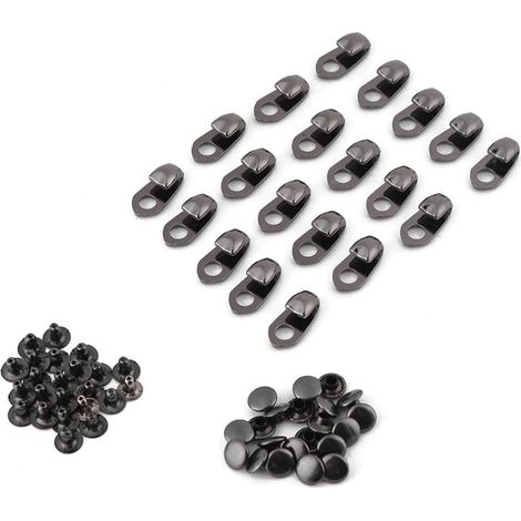 20 Pièces Crochets Pour Lacets De Chaussures Boucles Pour Lacets Rivets En Cuir Double Rivet Décoration Pour Réparation Chaussures D Escalade Randonnée Travail Bottes D Alpinisme Extérieur (1/5)