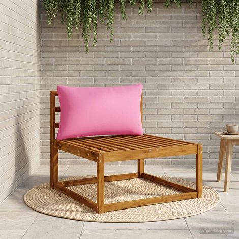 vidaXL Coussin de Dos 1 Pièce PUTTEN 100 % polyester Rose (1/5)
