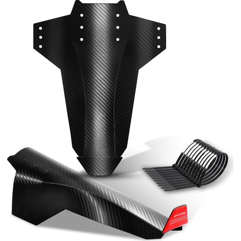 Garde-boue VTT Avant et Arrière Kit de Protection Boue pour Vélo de Montagne 20-29 Pouces avec Autocollant Réfléchissant Accessoires Vélo Flaps de Sécurité (1/5)