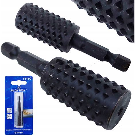 Escofina cilíndrica para madera de 15 mm HEX Falon-Tech