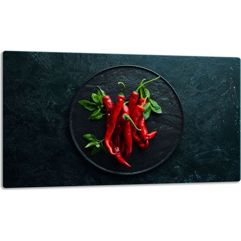 Schneidebrett aus Glas, 52 x 30 cm, Chilischote (1/5)