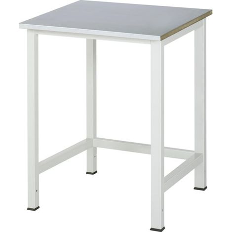 Établi Rau avec plateau à revêtement en tôle d'acier LxPxH 750x800x825 mm (1/4)