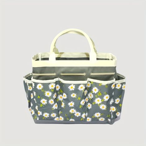 Sac de Rangement pour Outils de Jardin – Sac Portable en Tissu Oxford avec Imprimé Créatif, Multi-Usage pour Jardin, Pique-Nique et Bureau (1/3)