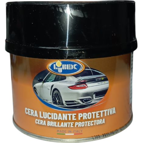 Pasta Abrasiva Lucidante Auto Cera Protettiva Lubex 250ml Rinnova Vernice Effetto Specchio per Auto Moto Furgoni 250ml Crema Carrozzeria Vernici Metallizzate e Pastello con spugnetta