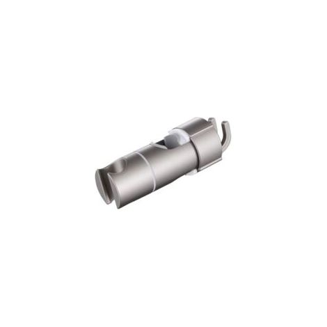 Supporto per soffione doccia, asta scorrevole 18-28 mm, supporto girevole a 360 gradi con 2 ganci, grigio - Crezuo