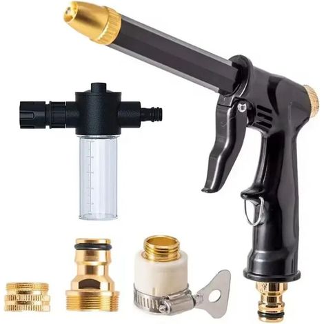 (A) Pistolet à eau haute pression pour lavage de voiture, arroseur de mousse portable, accessoire de nettoyage pour voiture, maison et jardin