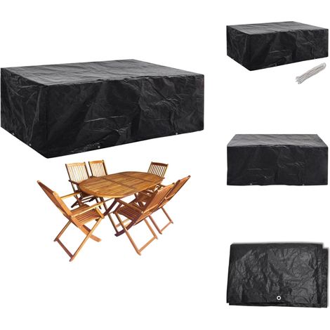 Gartenmöbel-Abdeckung 8 Ösen 242x162x100 cm - Gartenmöbelschutzhülle - Gartenmöbelabdeckung - Wetterfeste Abdeckung - UV-Schutz - Gartenmöbelauflagen (1/5)