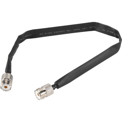 Câble Coaxial Plat SO239 UHF 50 Ohm Passe Porte Fenêtre Rallonge Pigtail (1/4)