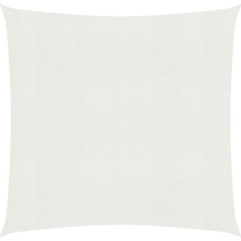 Voile d'ombrage carré 2,5 x 2,5 m, blanc, HDPE 160 g/m², protection UV 90 %, respirant et perméable à l'eau, pour balcon, jardin et terrasse (1/5)