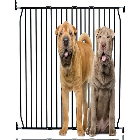 Bettacare Extra Tall Eco Screw Fit Pet Gate, Black, 120cm - 130cm, Extra Tall Gate 100cm in Height, Screw Fitted Dog Gate