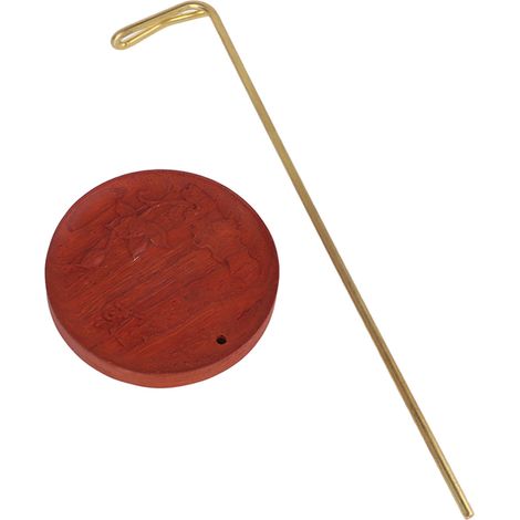 Porte-encens en bois de sapin baumier violet, socle en laiton, brûleur d'encens pour la maison, les temples, les studios de yoga, motif floral (1/5)