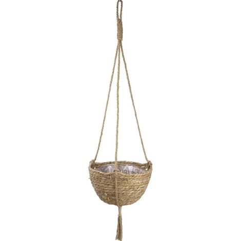 Panier suspendu en jonc de mer Yosoo Premium, support plantation fleurs durable à plusieurs niveaux (1/5)