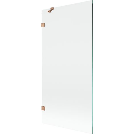 Mexen Lunar Badewannenabtrennung 1-flügelig 90 x 150 cm, transparent, gebürstetes Kupfer - 897-090-000-65-00 (1/5)