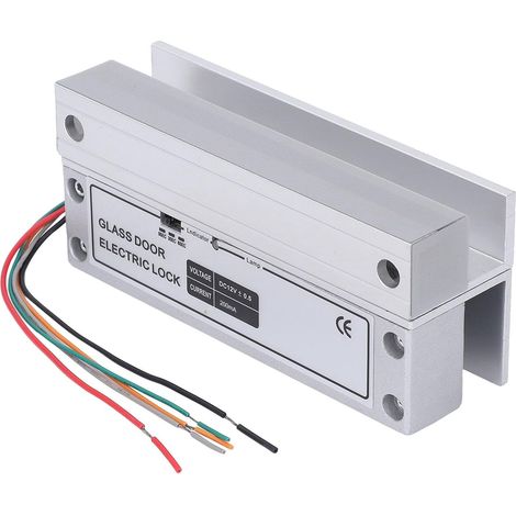 Serrure à Boulon électrique pour Porte en Verre, avec Signal de Retour, DC 12V, sécurité Intégrée pour Le côté Droit, Système de Contrôle D'accès aux Portes en Verre sans Cadre