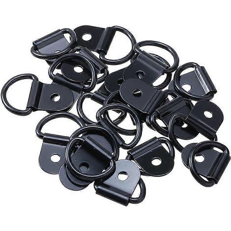 Lot de 20 anneaux d'arrimage en acier inoxydable en forme de D pour remorque, camion ou voiture. (1/5)