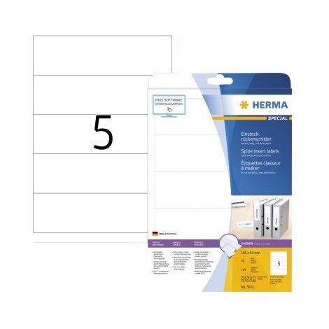 Herma Einsteckrückensch.  190x54 25 Blatt DIN A4 125 Stück   5032 (1/5)