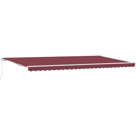 Maison Exclusive - Markise Manuell Weinrot 600x300 cm