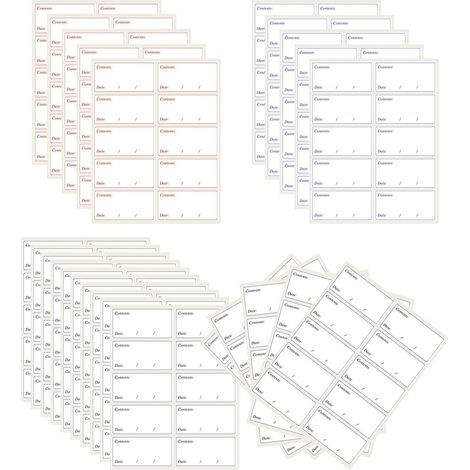 Lot de 150 étiquettes autocollantes pour réfrigérateur – étiquettes pour la conservation des aliments surgelés – E