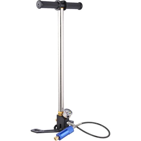 Pompe à air manuelle haute pression portable avec manomètre pour bouteilles d'oxygène de plongée (1/5)