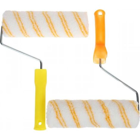 Rouleaux à peinture jaunes, 2336cm et 22,534cm, deux types, rouleaux à peinture en latex à poils longs pour une couverture parfaite. (1/5)