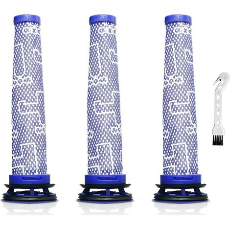 (3 pièces) Filtres de remplacement pour V6, V7, V8, DC58, DC59, filtres à vide verticaux pour Dyson, filtre pré-moteur, remplace la pièce 965661-01. 3 pré-filtres pour aspirateur Dyson, lavables (1/5)