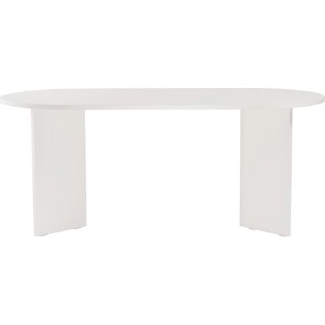 Table à manger ovale blanche 8 pers. 180 cm - Suna (1/5)