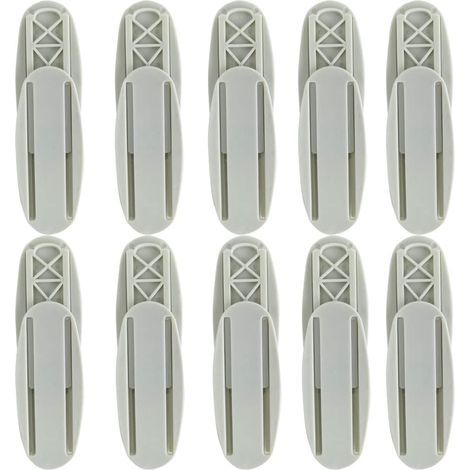 Support Mural pour Bloc multiprise,10 Pcs Auto-adhésif Multiprise Fixator Support de Bande de Puissance pour Télécommande, Routeur, Bureau WhiteWhite (1/5)