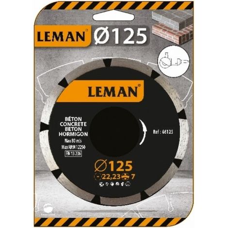Disco de diamante para corte multimaterial (no apto para hormigón armado) Ø115xØ22,23x2mm con segmentos de 7mm (1/3)