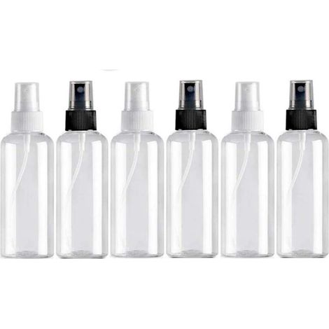 Reusable 100ml Spray Bottles – Pack of 6 Lightweight Clear Plastic Travel Bottles for Cosmetics (1/5)