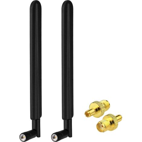 5G 4G LTE Cellular Antenna 600–4900MHz 2dBi Omni Directional, SMA Male Connector +TS9 Adapter for 5G LTE Routers, CPE, IoT Devices, 2 Pack (1/5)