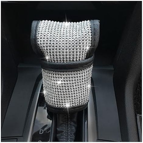 Housse de pommeau de levier de vitesse automatique, housse de levier de vitesse avec paillettes de cristal, protection de pommeau de vitesse de voiture, accessoire de décoration universel pour véhicul