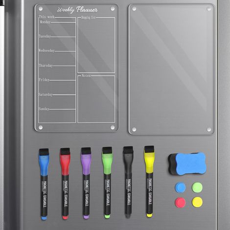2 Pièces A4 Semainier Frigo Magnétique Acrylique Tableaux (1/5)