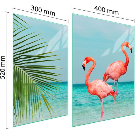 PLACA PROTECTORA DE VIDRIO PARA ESTUFA 70x52 FLAMINGO (1/5)