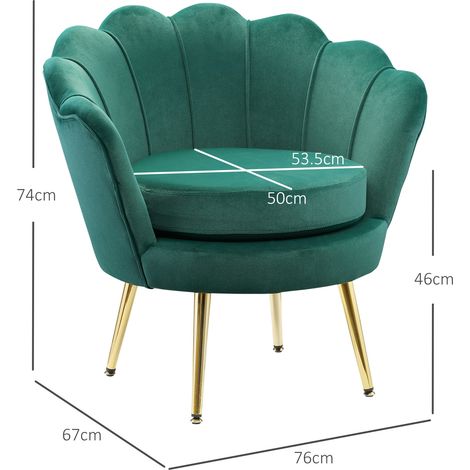 Fauteuil vintage en velours vert pour la chambre (1/5)