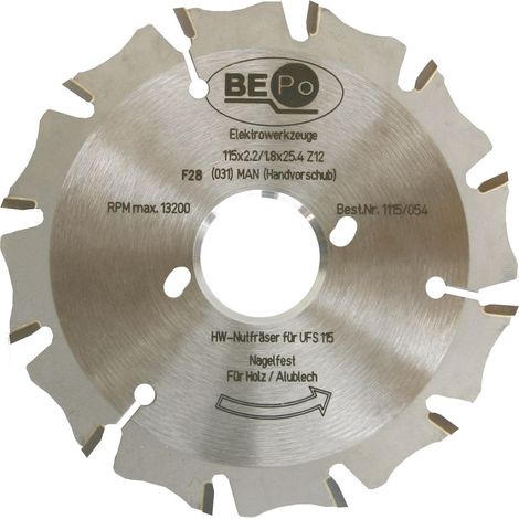 Bepo Sägeblatt (Holzsägeblatt) ø 115 mm Holz/Nagelfest für Fugenschneider HW (1/2)
