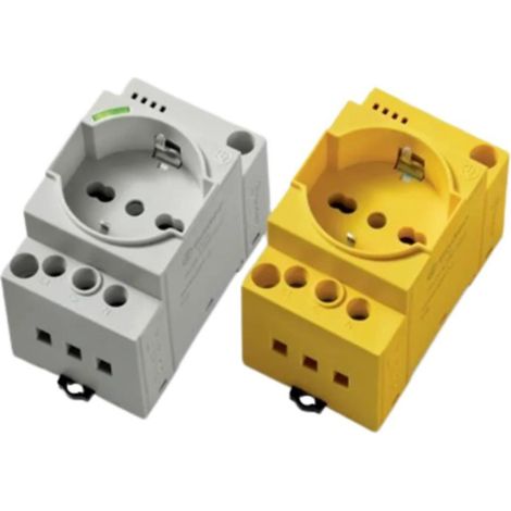 Presa elettrica modulare da quadro tipo 7u.00 colore grigio finder 7u0082300000