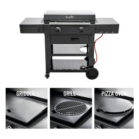 [GEBRAUCHT] B-Ware Char-Broil Griddle Gasgrill Versa-Tile 3-in-1 Kachel-System Grill Pizzaofen BBQ (1/2)