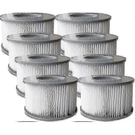 Lot de 8 filtres de rechange pour piscine gonflable et jacuzzi Mspa (1/3)