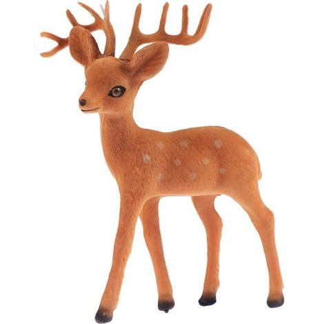 Figurine de cerf de Noël, ornement de renne debout, décoration de bureau élaphe (1/3)