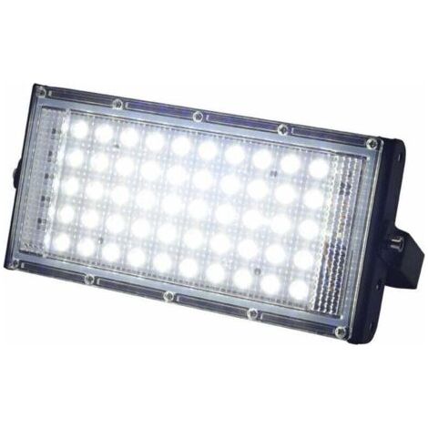 Projecteur LED extérieur super lumineux (1 pack de 100 W) Étanche IP66 - Blanc lumière du jour - Pour cour, garage, terrain de sport